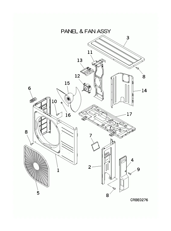 A: Verkleidung und Ventilator