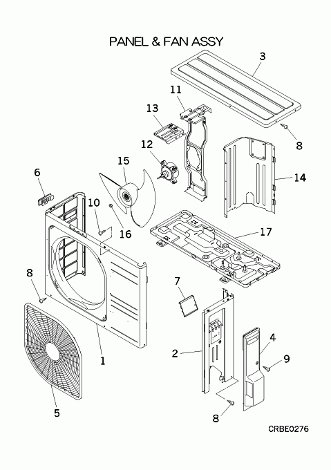 A: Verkleidung und Ventilator