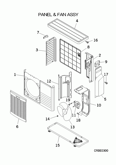 A: Verkleidung und Ventilator