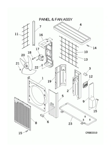 A: Verkleidung und Ventilator