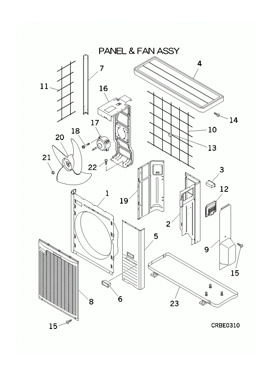 A: Verkleidung und Ventilator