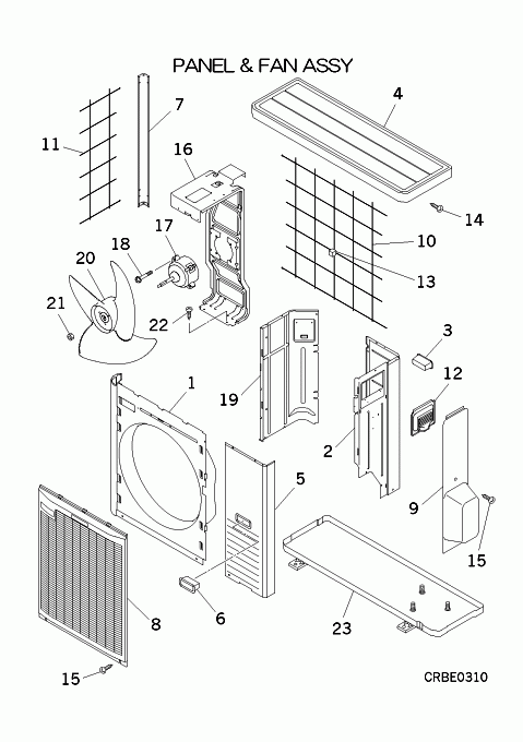 A: Verkleidung und Ventilator