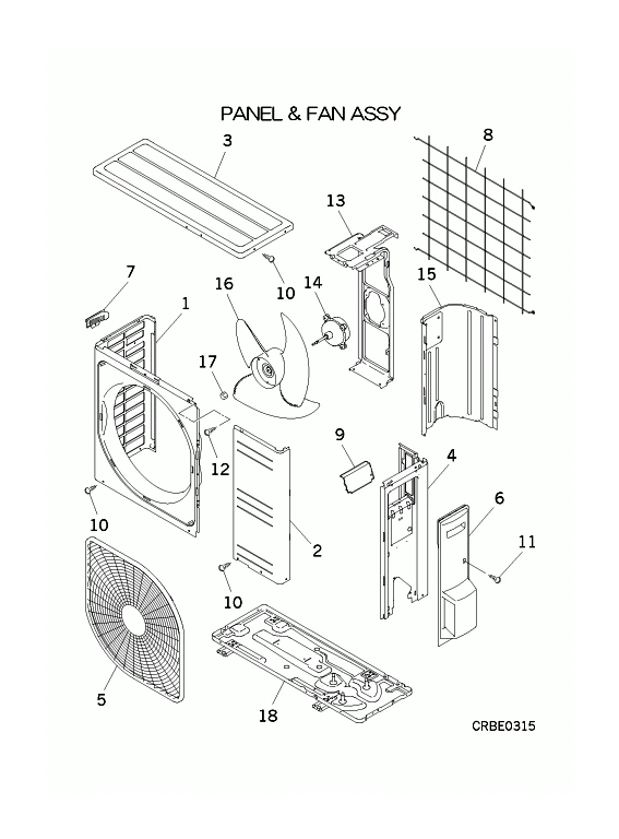 A: Verkleidung und Ventilator