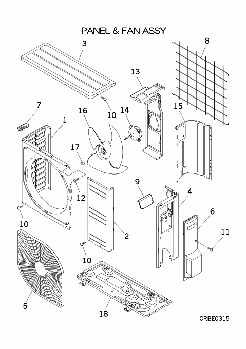 A: Verkleidung und Ventilator