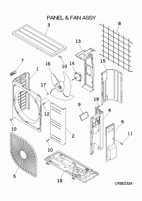 A: Verkleidung und Ventilator