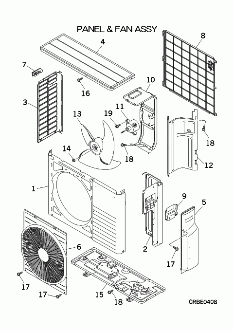 A: Verkleidung und Ventilator