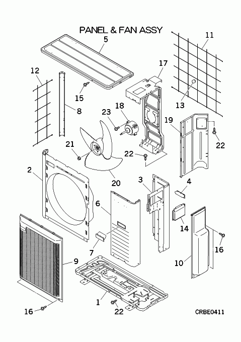 A: Verkleidung und Ventilator