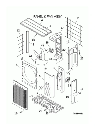 A: Verkleidung und Ventilator