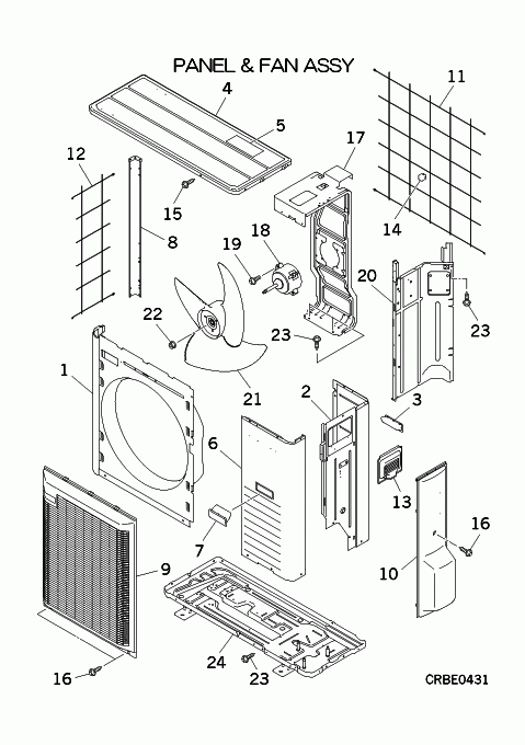 A: Verkleidung und Ventilator