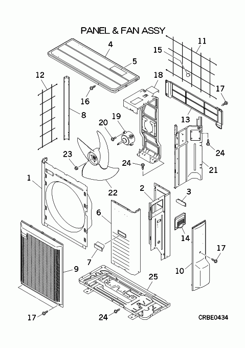 A: Verkleidung und Ventilator