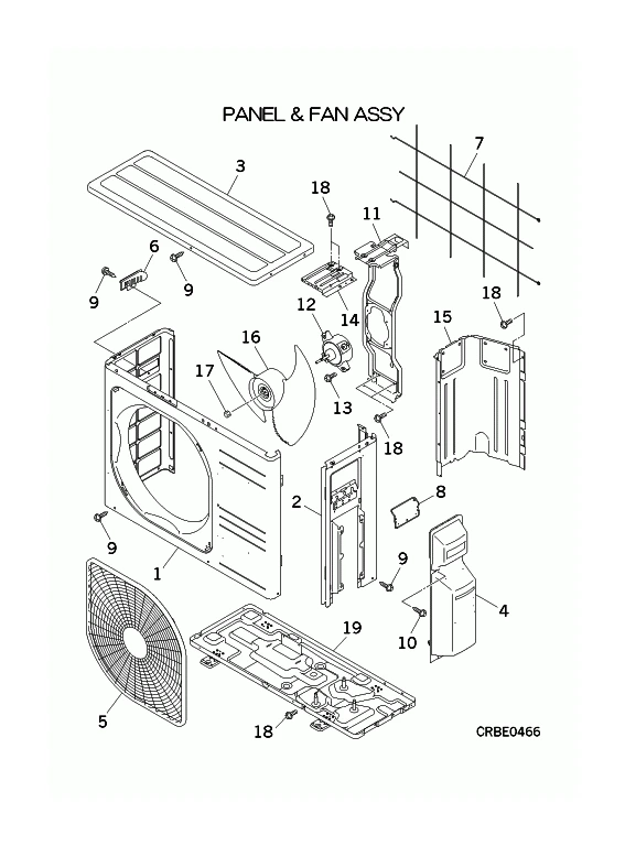 A: Verkleidung und Ventilator