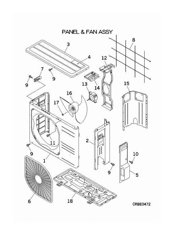 A: Verkleidung und Ventilator