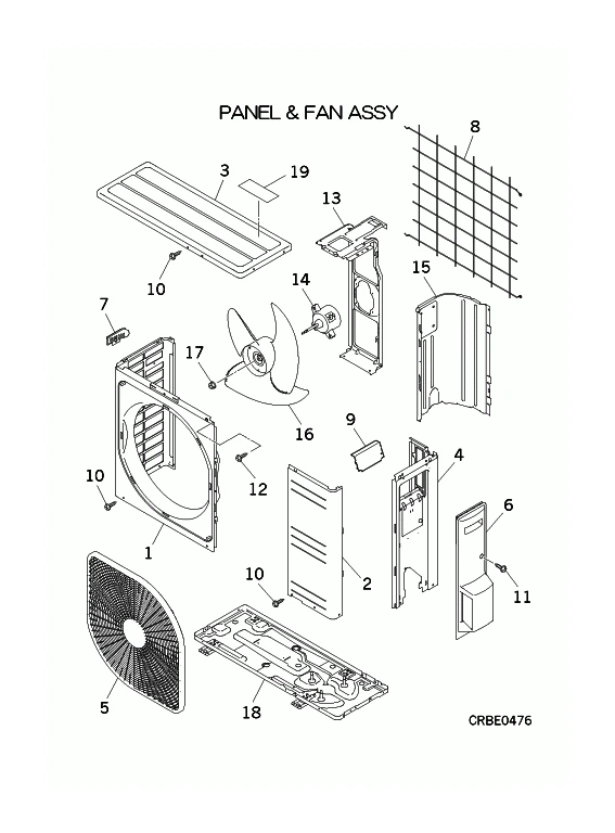 A: Verkleidung und Ventilator