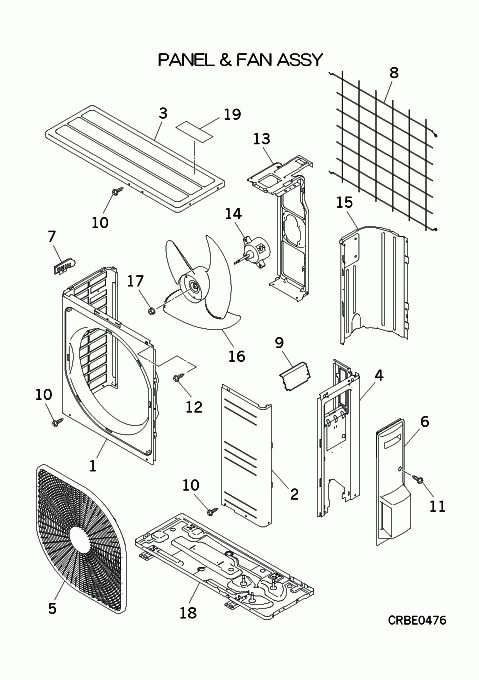 A: Verkleidung und Ventilator