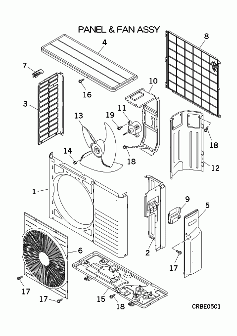 A: Verkleidung und Ventilator