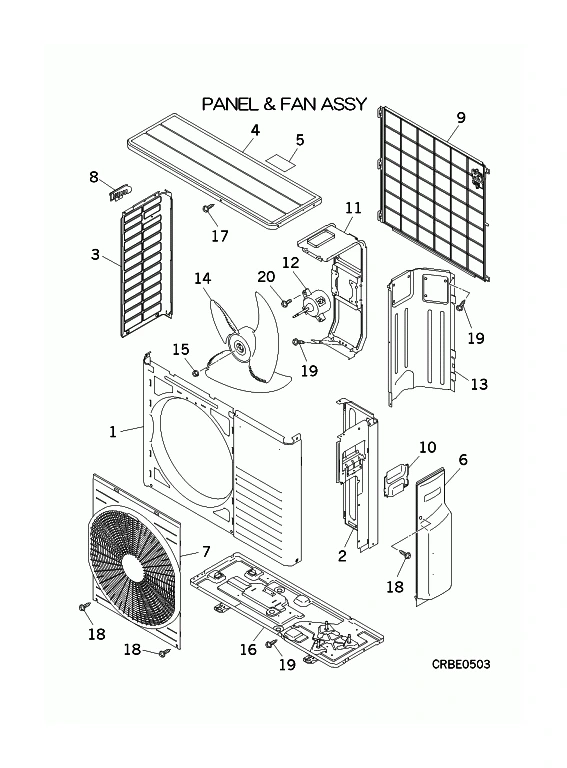 A: Verkleidung und Ventilator