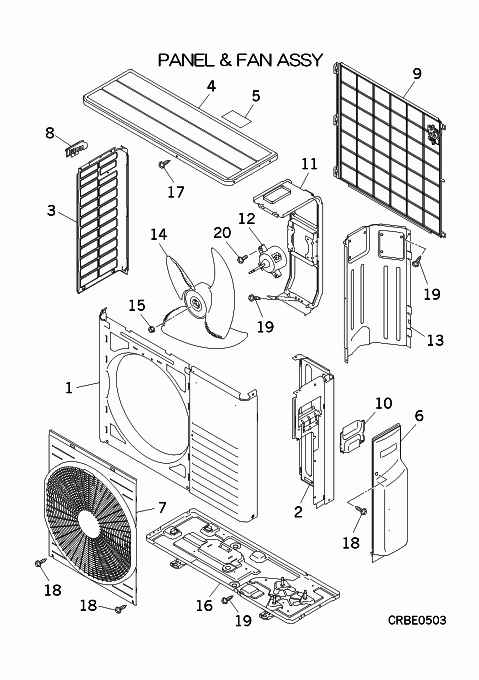 A: Verkleidung und Ventilator