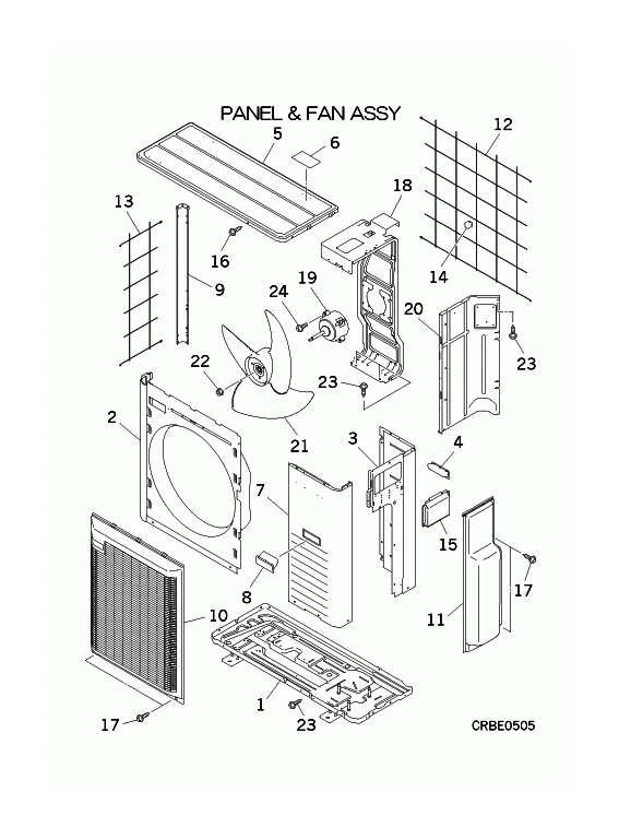 A: Verkleidung und Ventilator