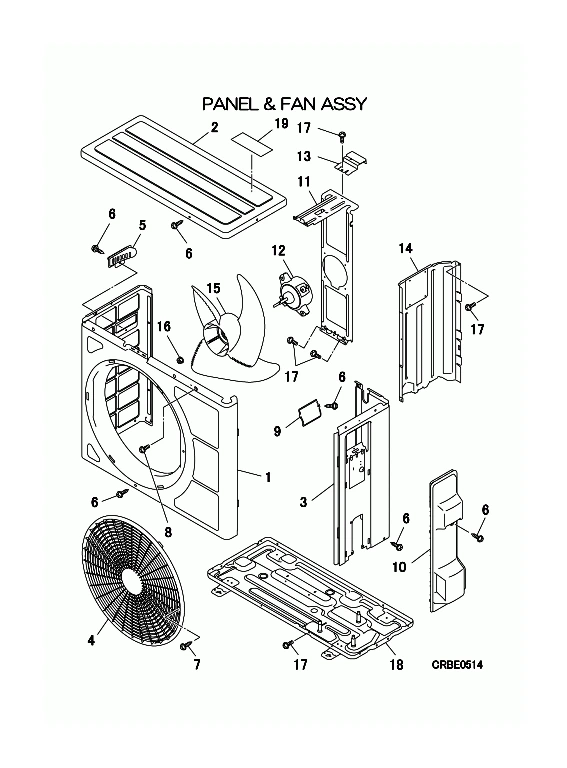 A: Verkleidung und Ventilator