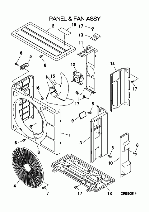 A: Verkleidung und Ventilator