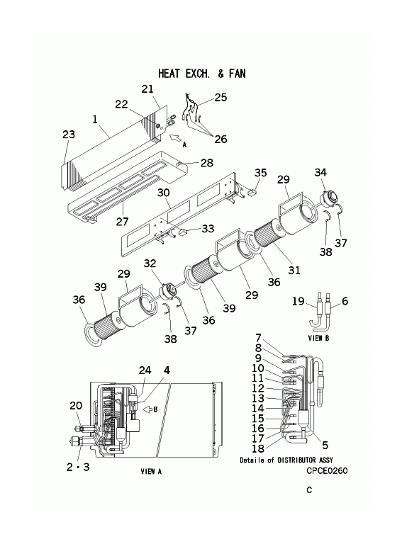 B: Wärmetauscher und Ventilator