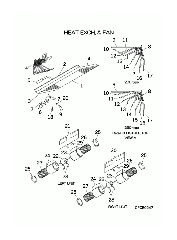 B: Wärmeübertrager und Ventilator