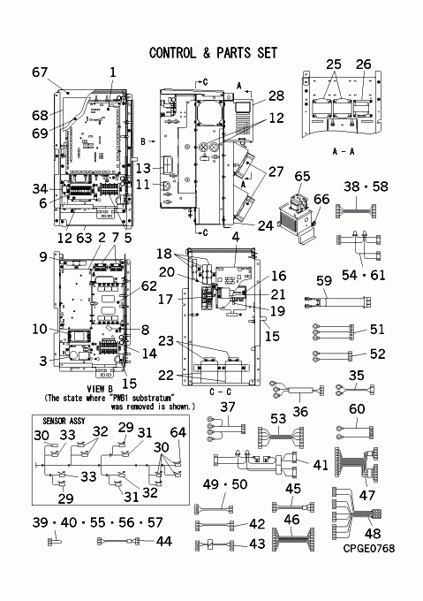 F: Steuereinheit und Teilesatz