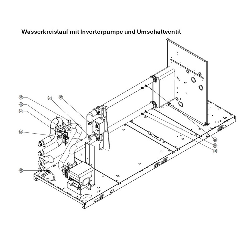 H: Wasserkreislauf mit Inverterpumpe und Umschaltventil