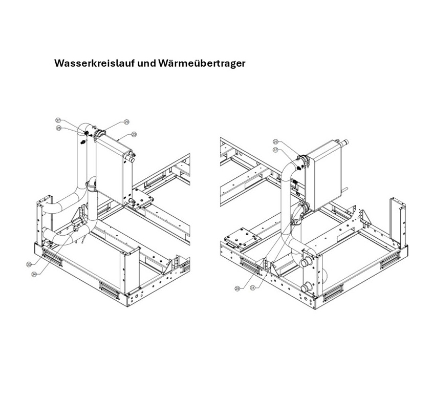 E: Wasserkreislauf und Wärmeübertrager