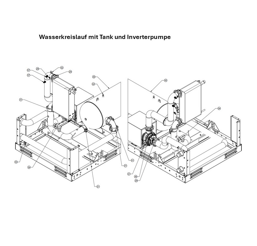 G: Wasserkreislauf mit Tank und Inverterpumpe