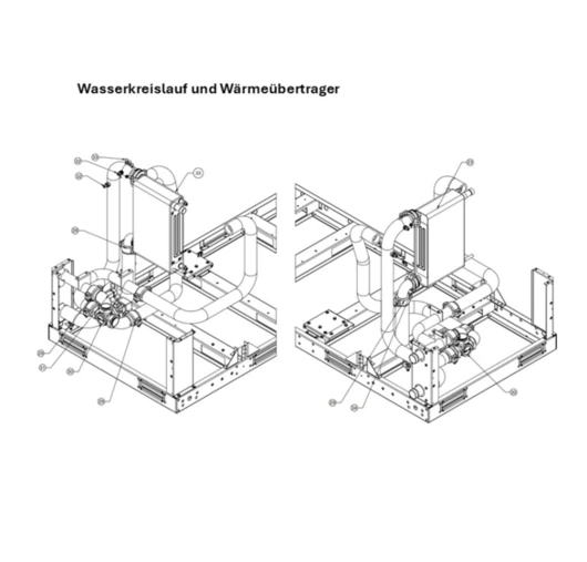 E: Wasserkreislauf und Wärmeübertrager