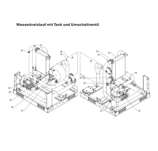 F: Wasserkreislauf mit Tank und Umschaltventil