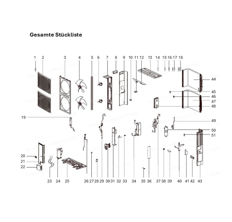 B: Gesamte Stückliste