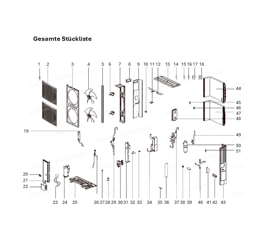 B: Gesamte Stückliste