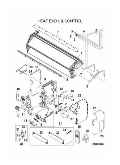 B: Wärmeübertrager und Steuereinheit
