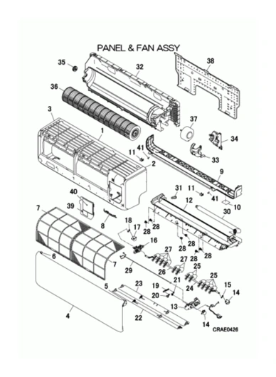 A: Verkleidung und Ventilator
