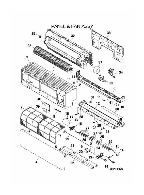 A: Verkleidung und Ventilator