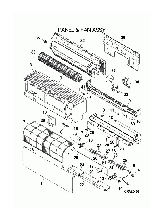 A: Verkleidung und Ventilator