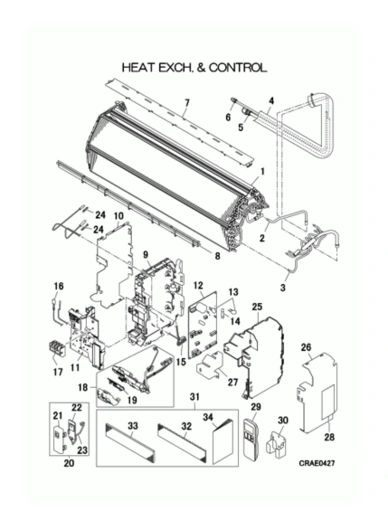 B: Wärmeübertrager und Steuereinheit