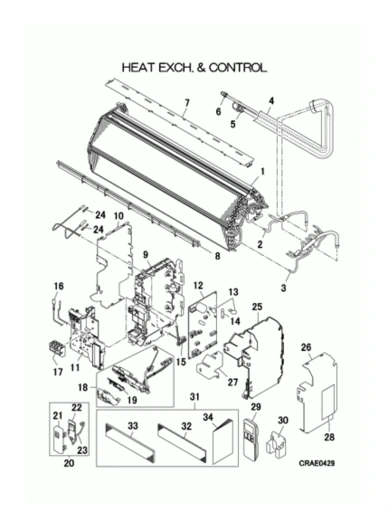B: Wärmeübertrager und Steuereinheit