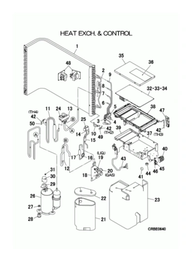 B: Wärmeübertrager und Steuereinheit