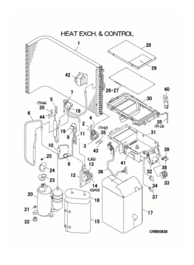 B: Wärmeübertrager und Steuereinheit