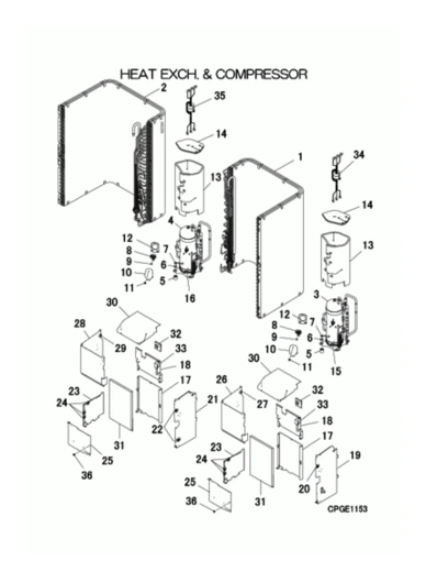 C: Wärmeübertrager und Verdichter
