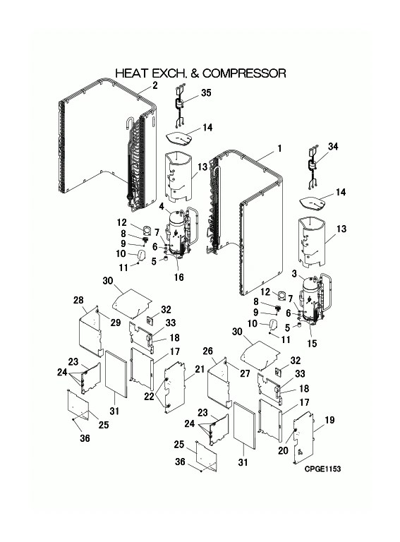 C: Wärmeübertrager und Verdichter