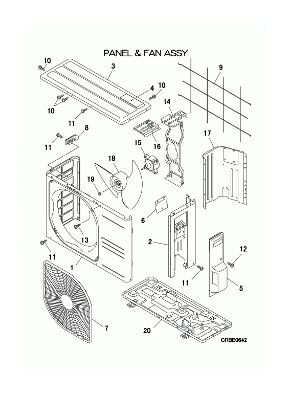 A: Verkleidung und Ventilator