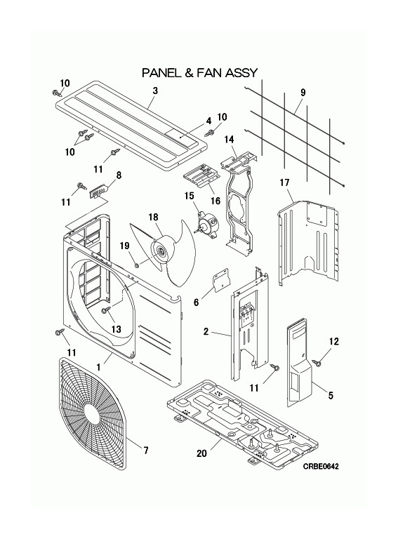 A: Verkleidung und Ventilator